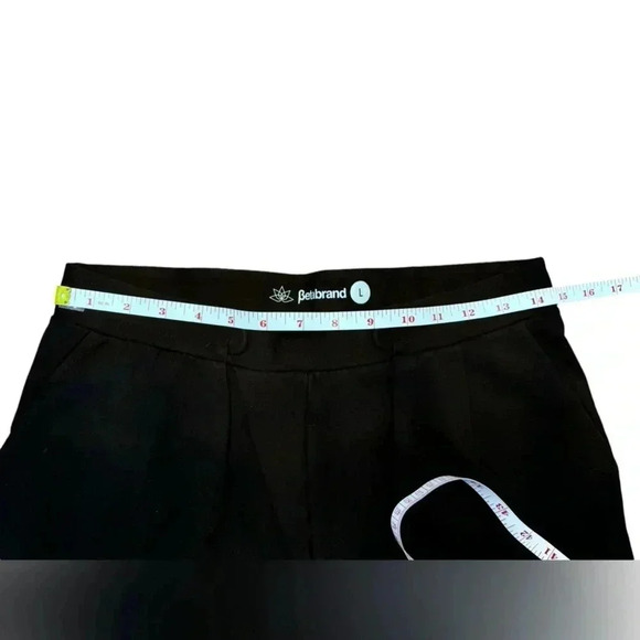 BETABRAND | Faux Belt Loop Black Pants | L | - Picture 10 of 13